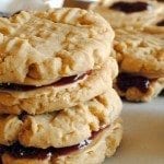 Your favorite sandwich is now a cookie in these PB & J Cookies, made with peanut buttercream frosting and jelly