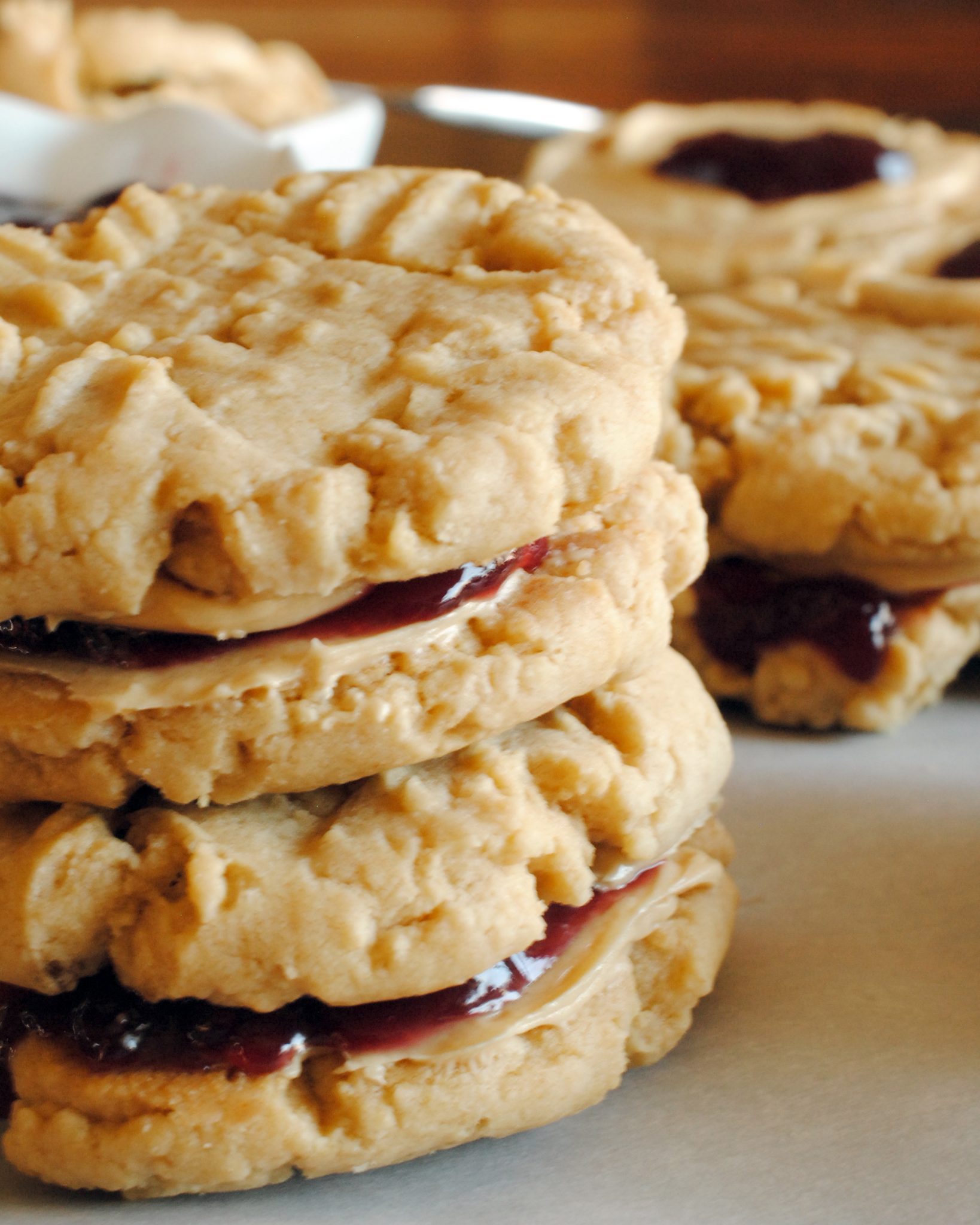 Your favorite sandwich is now a cookie in these PB & J Cookies, made with peanut buttercream frosting and jelly