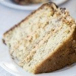 This perfectly moist and delicious banana cake is topped with an amazing peanut butter frosting and chocolate ganache. This cake is sure to be a hit!