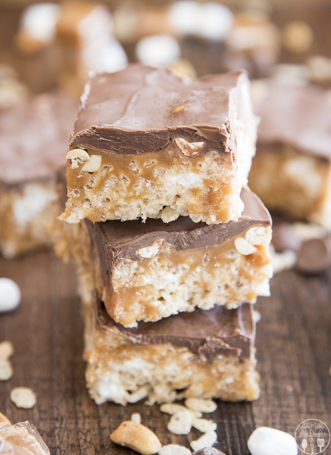 Snickers Rice Krispie Treats Like Mother Like Daughter