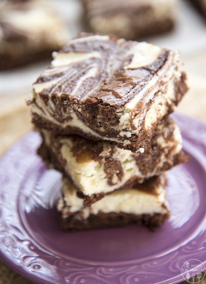 Cheesecake Swirled Brownies – Like Mother, Like Daughter