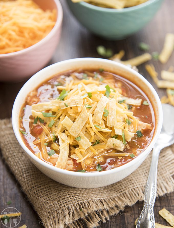 Slow Cooker Chicken Enchilada Soup – Like Mother, Like Daughter