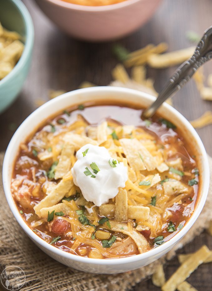 Slow Cooker Chicken Enchilada Casserole - A Mom's Take