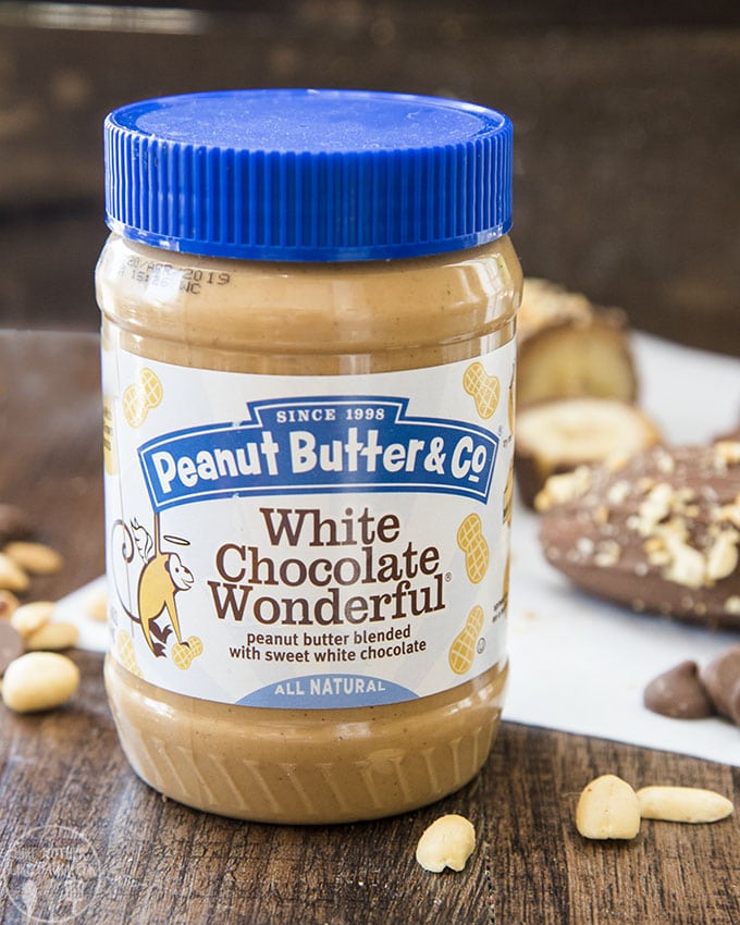 A jar of White Chocolate Peanut Butter from Peanut Butter &Co.