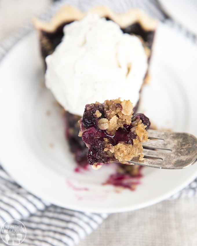 Blueberry Pie with a Crumb on Top 