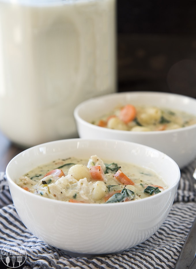 Creamy Chicken Soup with Gnocchi