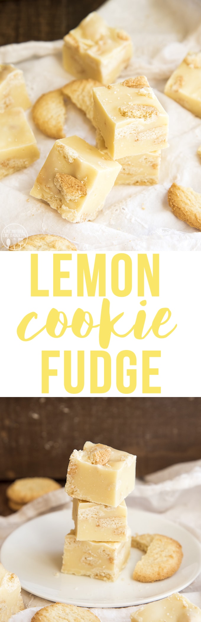 Lemon Cookie Fudge is a tangy microwavable lemon fudge, stuffed full of lemon cookies for a taste of sunshine all year long.