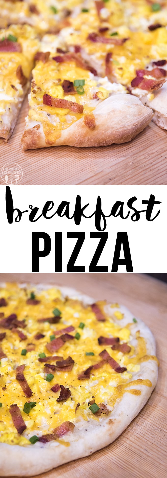 Breakfast pizza combines so many great breakfast flavors into one, it's like biscuits and gravy, scrambled eggs and bacon all in one delicious pizza!