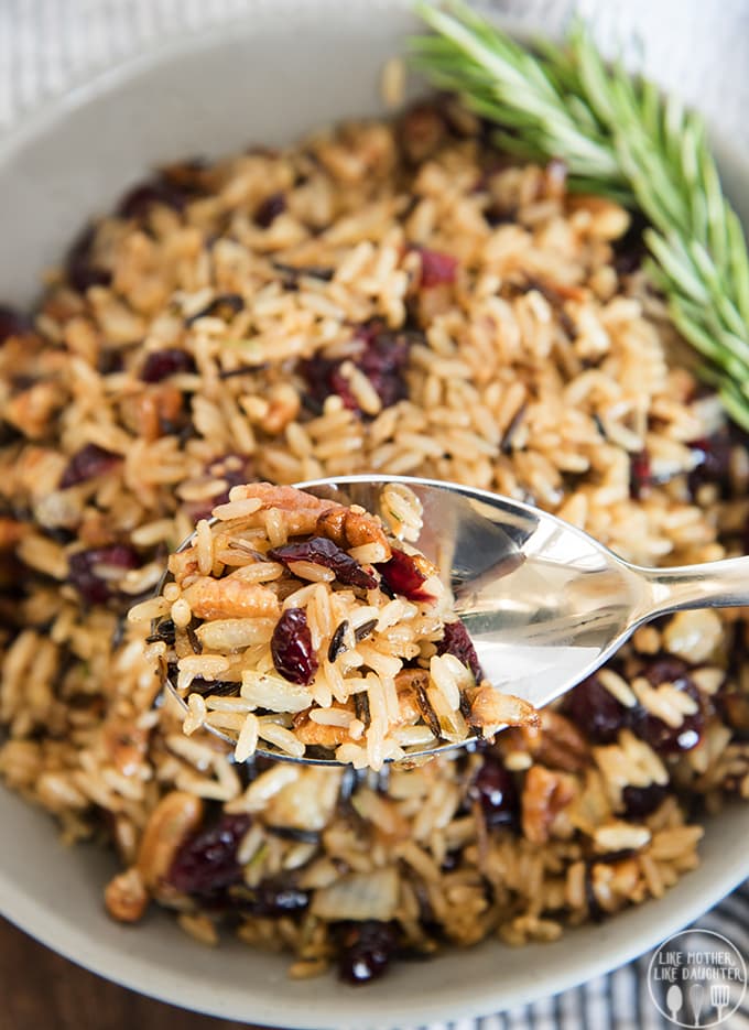 Cranberry Pecan Wild Rice Pilaf – Like Mother, Like Daughter