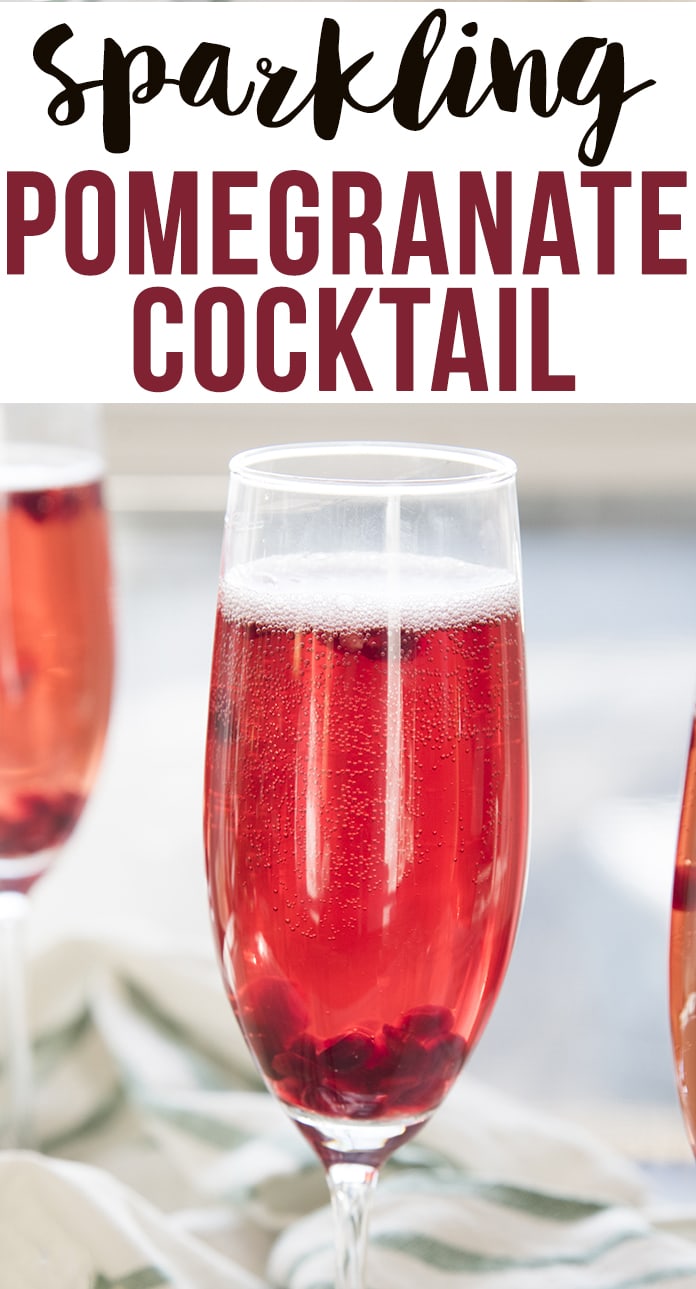 This Pomegranate cocktail is a delicious sparkling drink that is perfect for the holidays!
