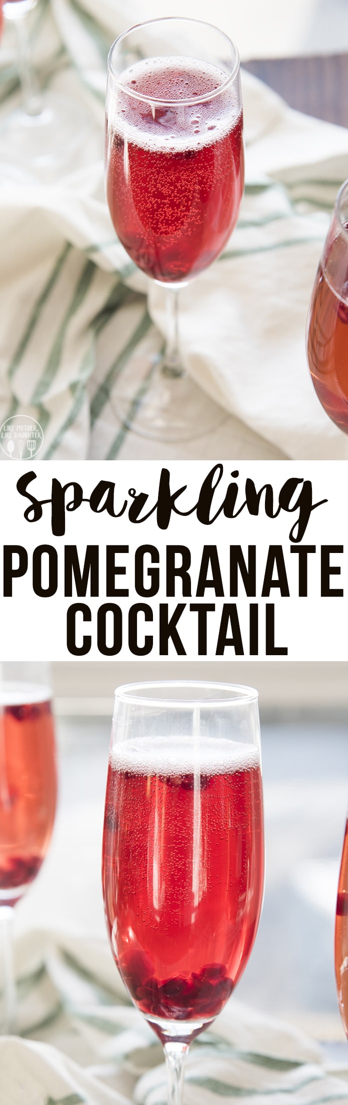 Pomegranate cocktail is a delicious sparkling drink that is perfect for the holidays!
