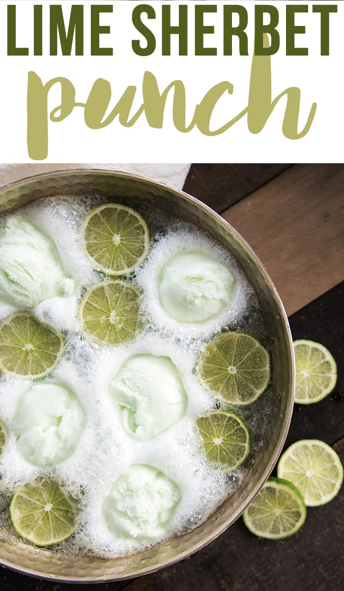 Lime Sherbet punch is a delicious and fun 3 ingredient drink that is perfect for any holiday, or party!