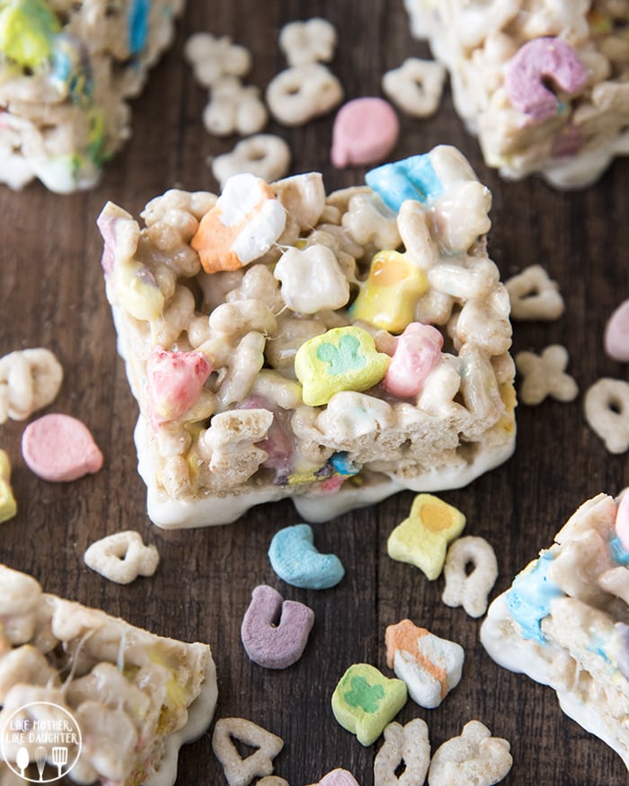 Lucky Charms Rice Krispie Treats – Like Mother, Like Daughter