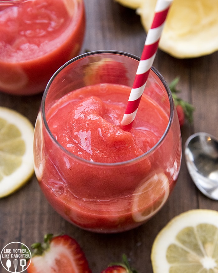 Frozen Strawberry Lemonade Slushie