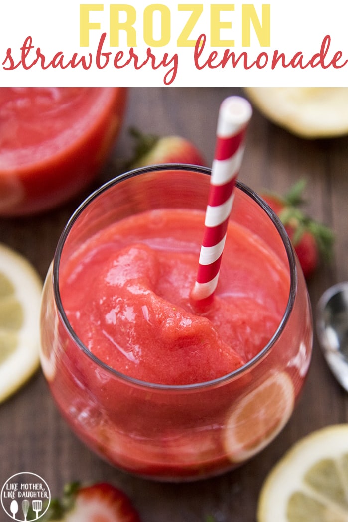 Frozen Strawberry Lemonade is the perfect sweet and tangy cold treat to help you stay cool this summer!