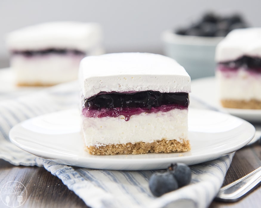 No Bake Blueberry Cheesecake Bars