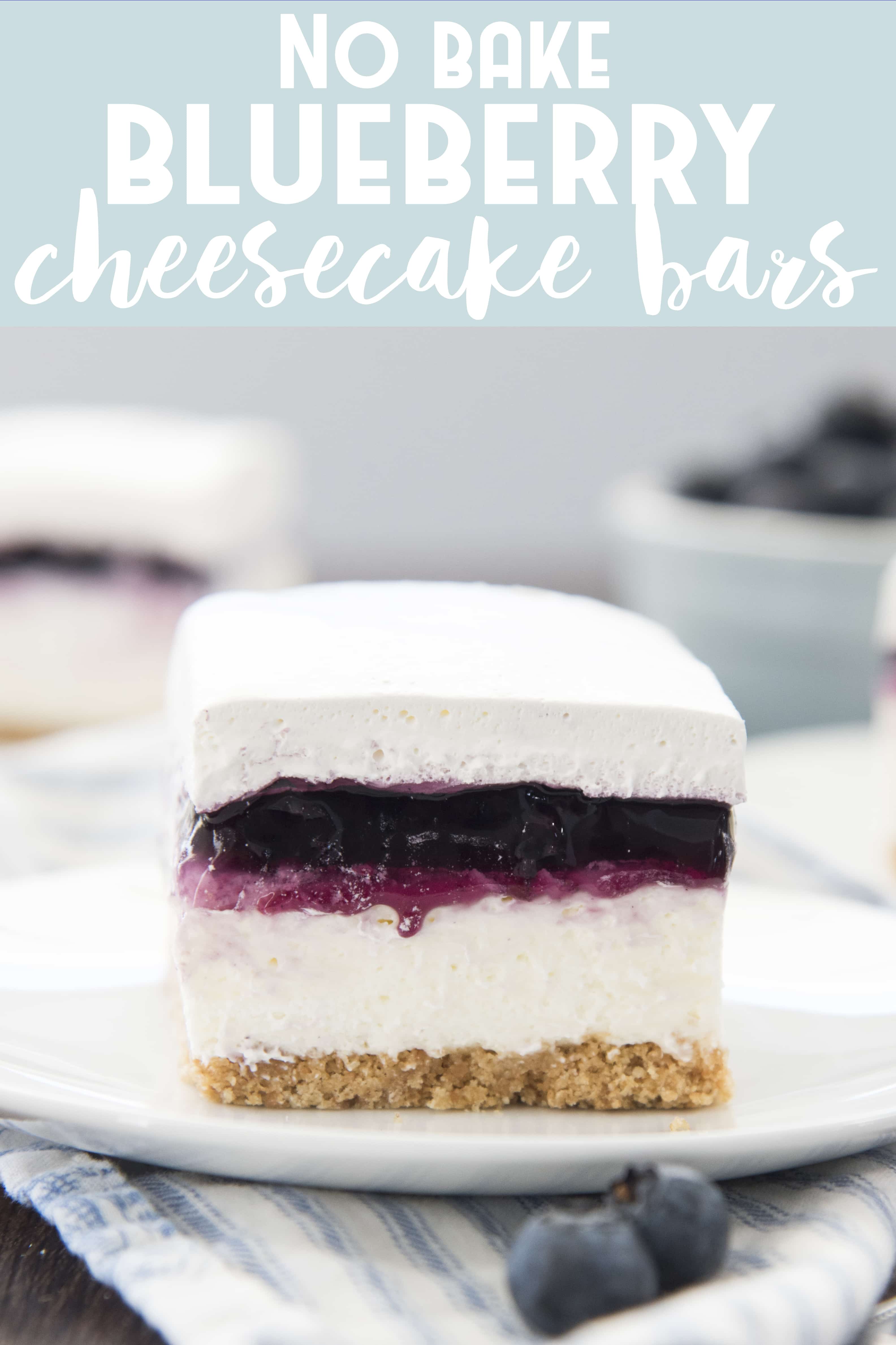 No Bake Blueberry Cheesecake Bars – Like Mother, Like Daughter