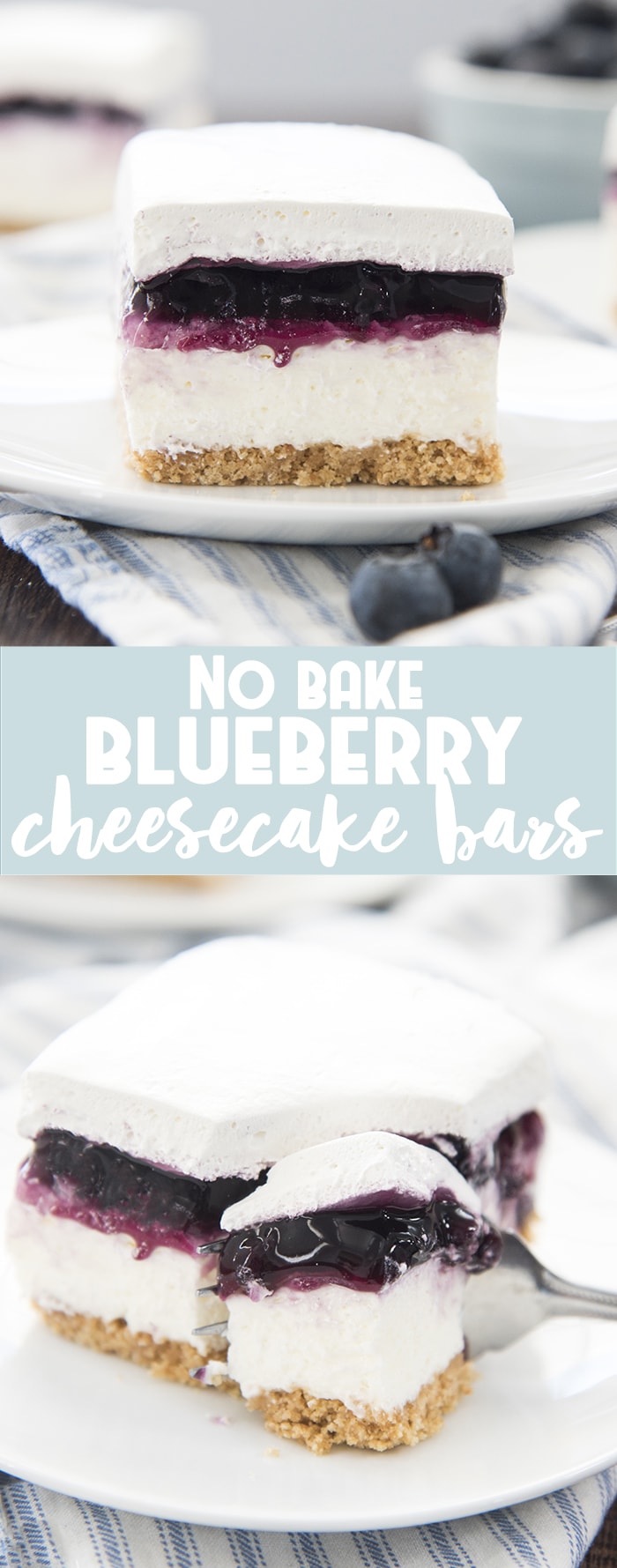 No Bake Blueberry Cheesecake Bars - Like Mother, Like Daughter