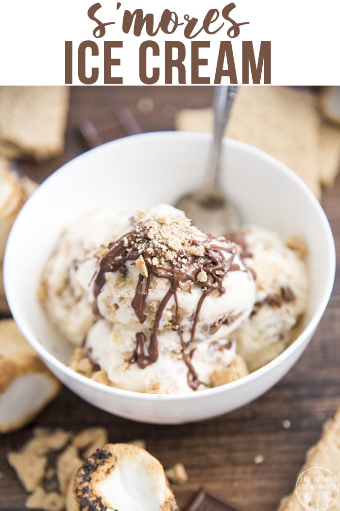 A bowl of marshmallow ice cream topped with chocolate and graham cracker crumbs. 