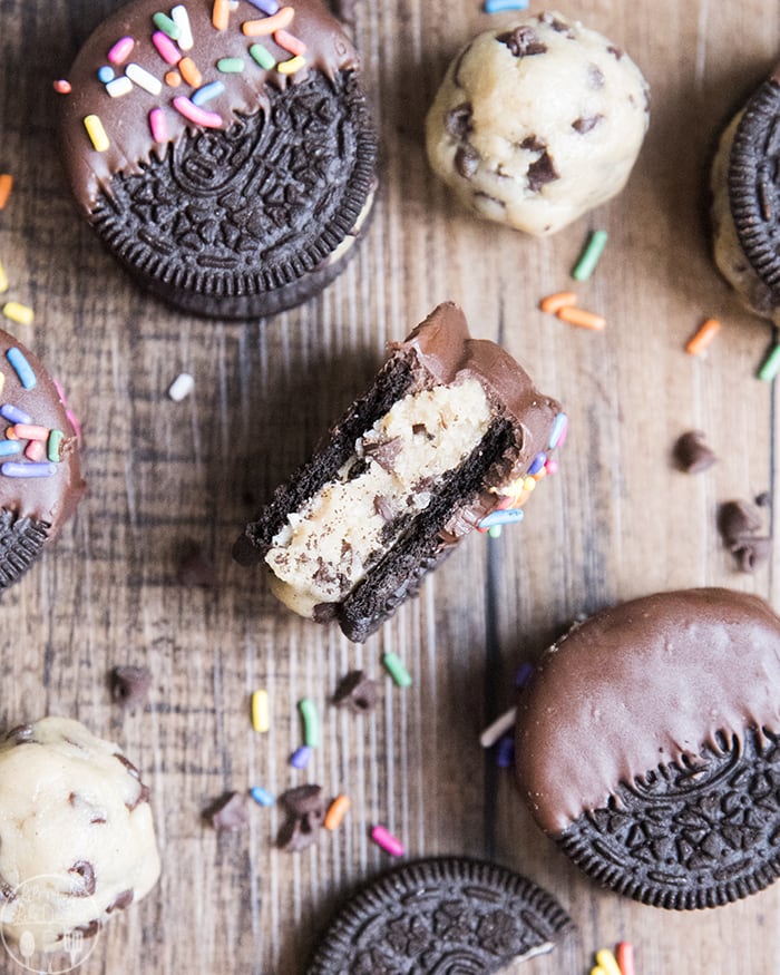 Chocolate Covered Cookie Dough Stuffed Oreos – Like Mother, Like Daughter