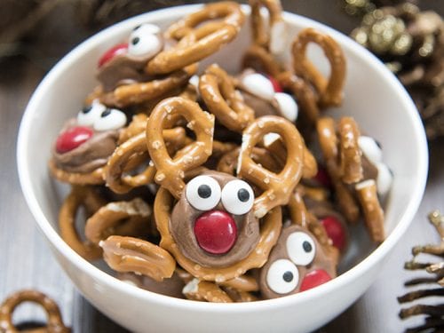 Rolo Pretzels with M&Ms - Oh Sweet Basil