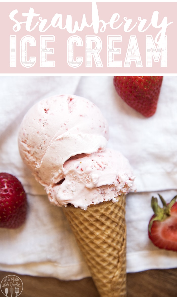 Homemade strawberry ice cream is so rich and creamy, with an amazing fresh strawberry taste. Its egg and cook free, and so easy to make!
