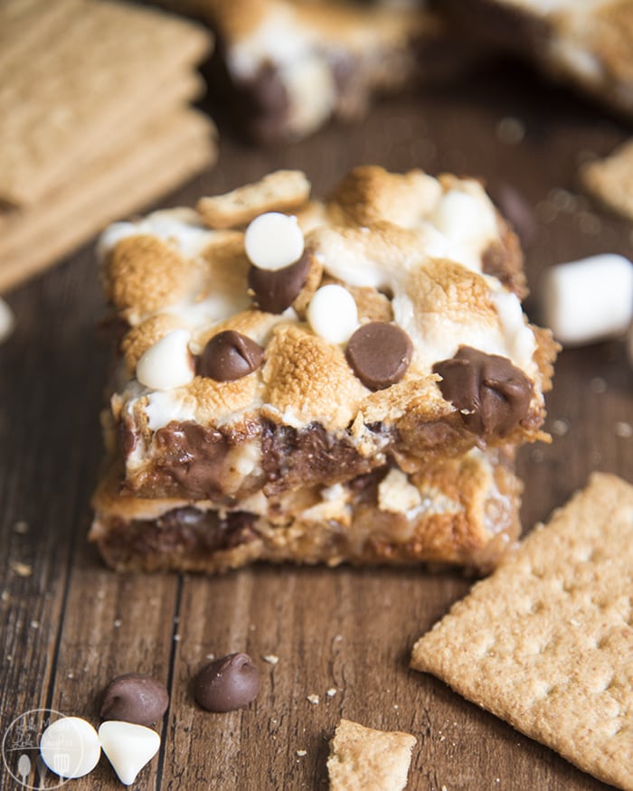 S'mores Cookie Bars with sweetened condensed milk
