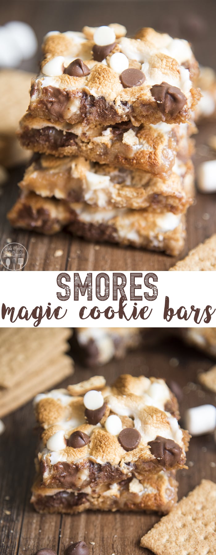 S'mores Magic Cookie Bars are gooey magic bars with a s'mores twist. They've got all the flavors of a toasty s'more without the fire!