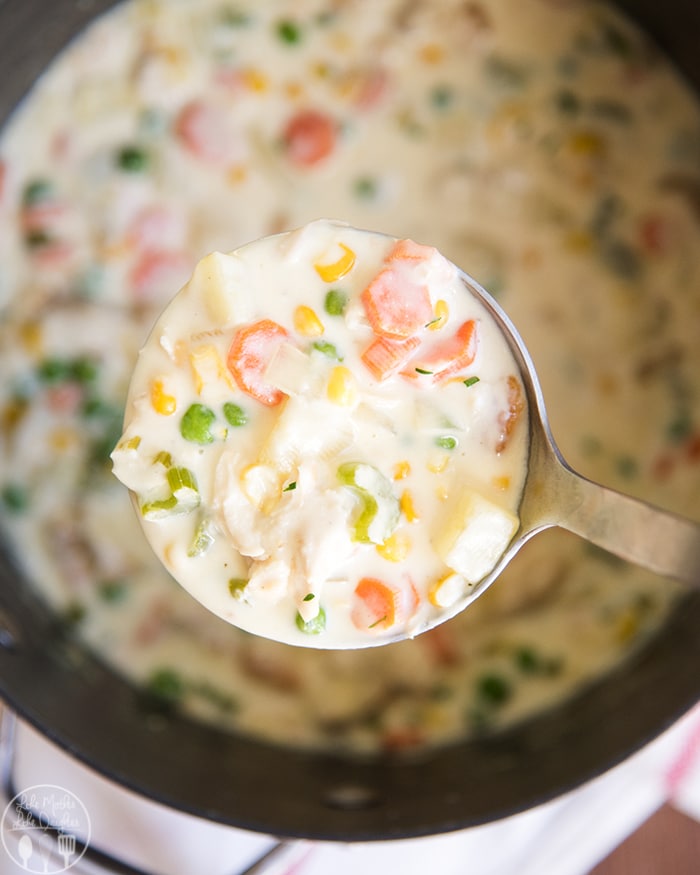 One Pot Chicken Pot Pie Soup