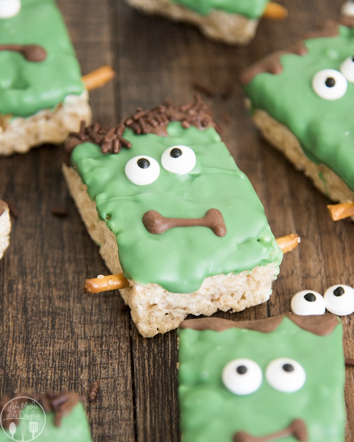 Frankenstein Rice Krispie Treats
