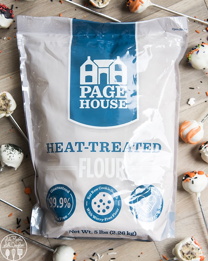 Cookie Dough Pops made with edible cookie dough with no eggs and heat treated flour!