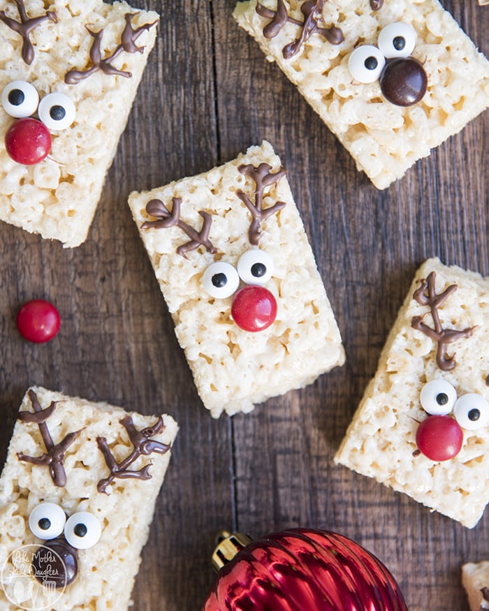 Reindeer Rice Krispie Treats are such a cute Christmas treat