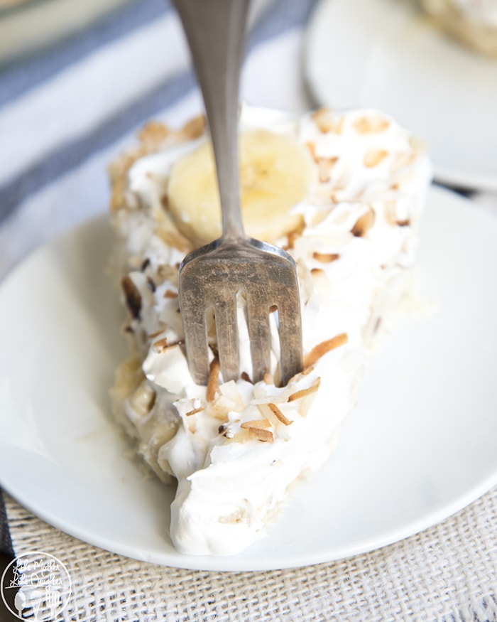 This Banana Coconut Cream Pie won a pie competition. So good!