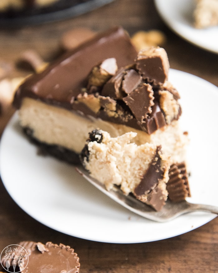 Peanut Butter Cheesecake with an oreo crust and chocolate ganache