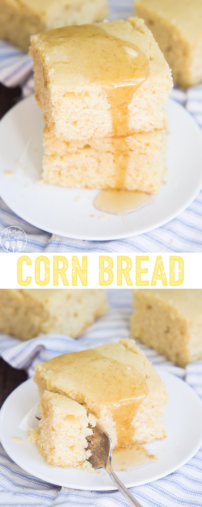 This sweet corn bread is a perfect soft, moist and fluffy corn bread, that can be made in just 30 minutes!