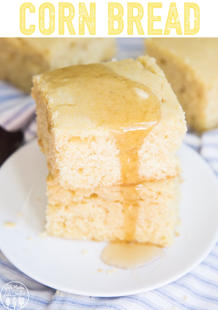 This sweet corn bread is a perfect soft, moist and fluffy corn bread, that can be made in just 30 minutes!