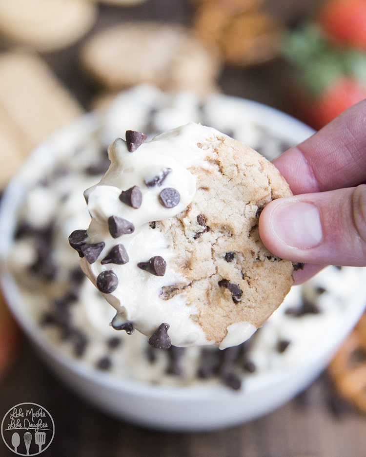 Cookie Dough Dip that tastes just like cookie dough, in dippable form.