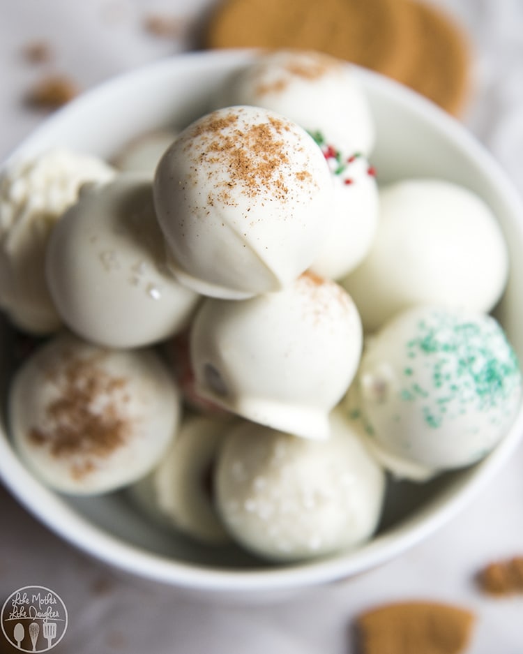 Gingerbread Truffles made with gingersnaps