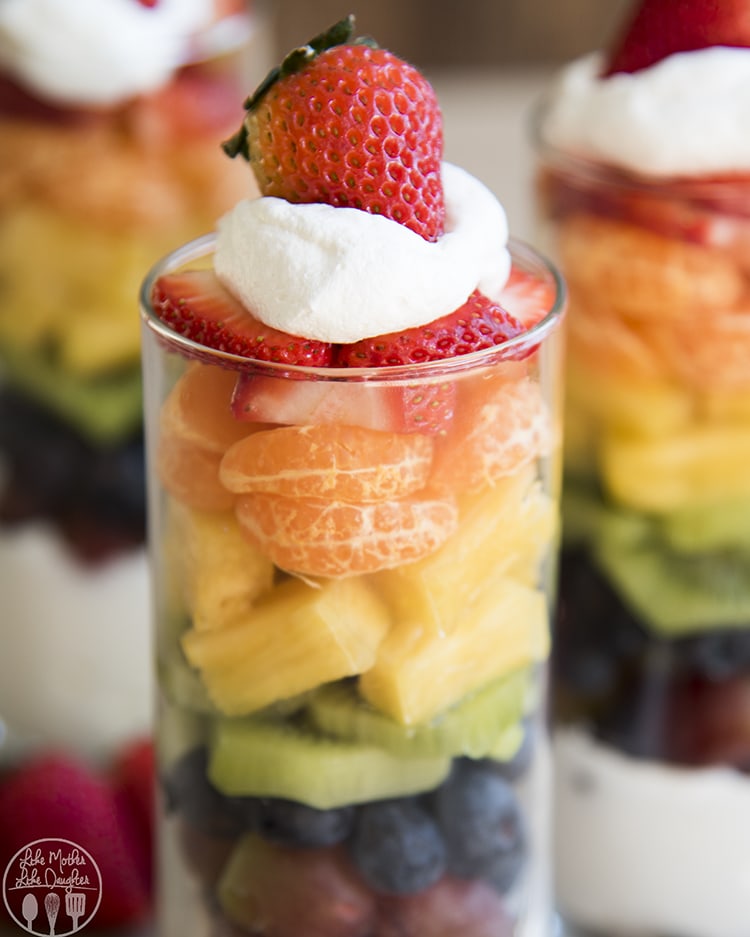 Fruit Parfait Recipe with every color of the rainbow