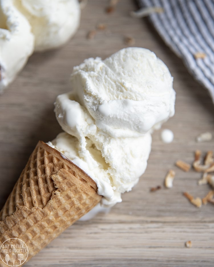 Creamy Coconut Ice Cream with only 4 ingredients