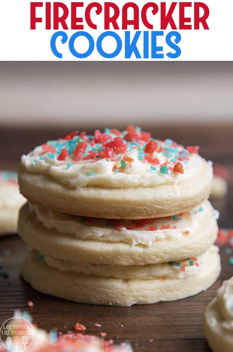 These firecracker cookies are the perfect way to celebrate the Fourth of July! With an explosion in your mouth in every bite.