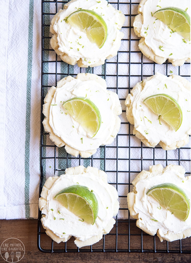 Coconut and Lime topped Sugar Cookie