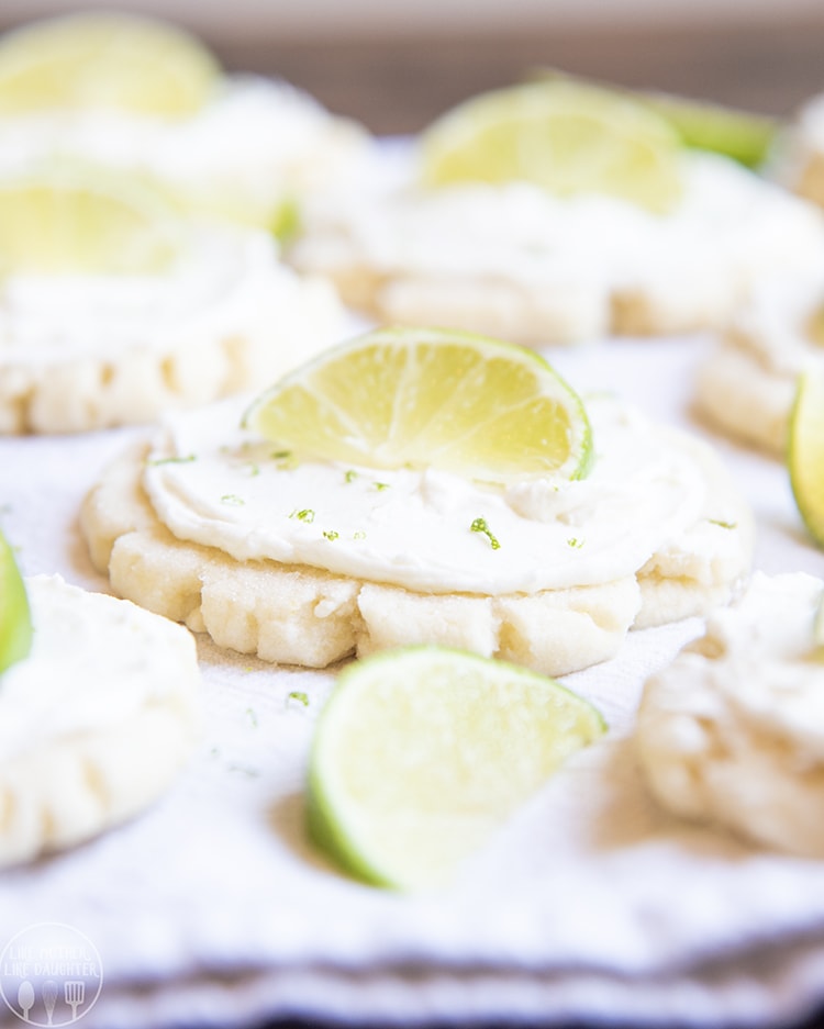Coconut Lime Sugar cookie with a lime on top
