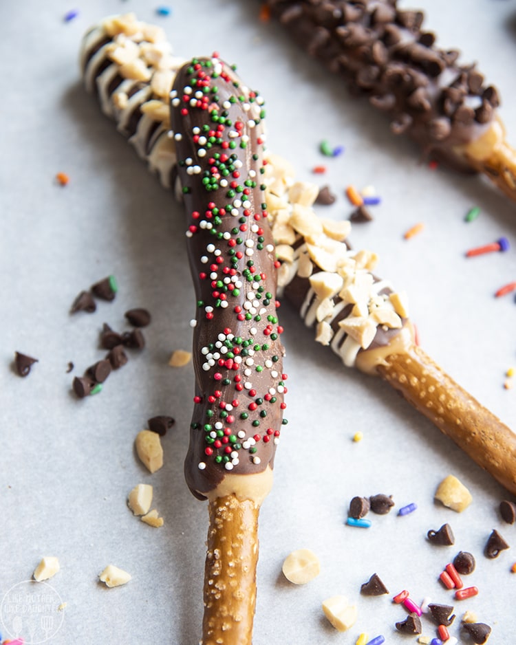 Caramel and Chocolate Covered Pretzels are the perfect Christmas treat