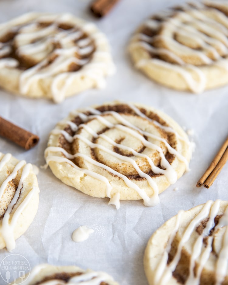 A plate of cinnamon roll cookies is the perfect Christmas cookie
