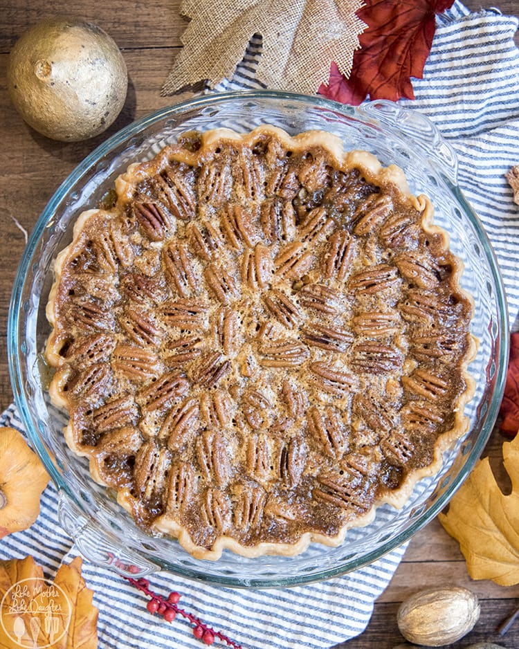 A whole pecan pie is perfect for Thanksgiving dessert