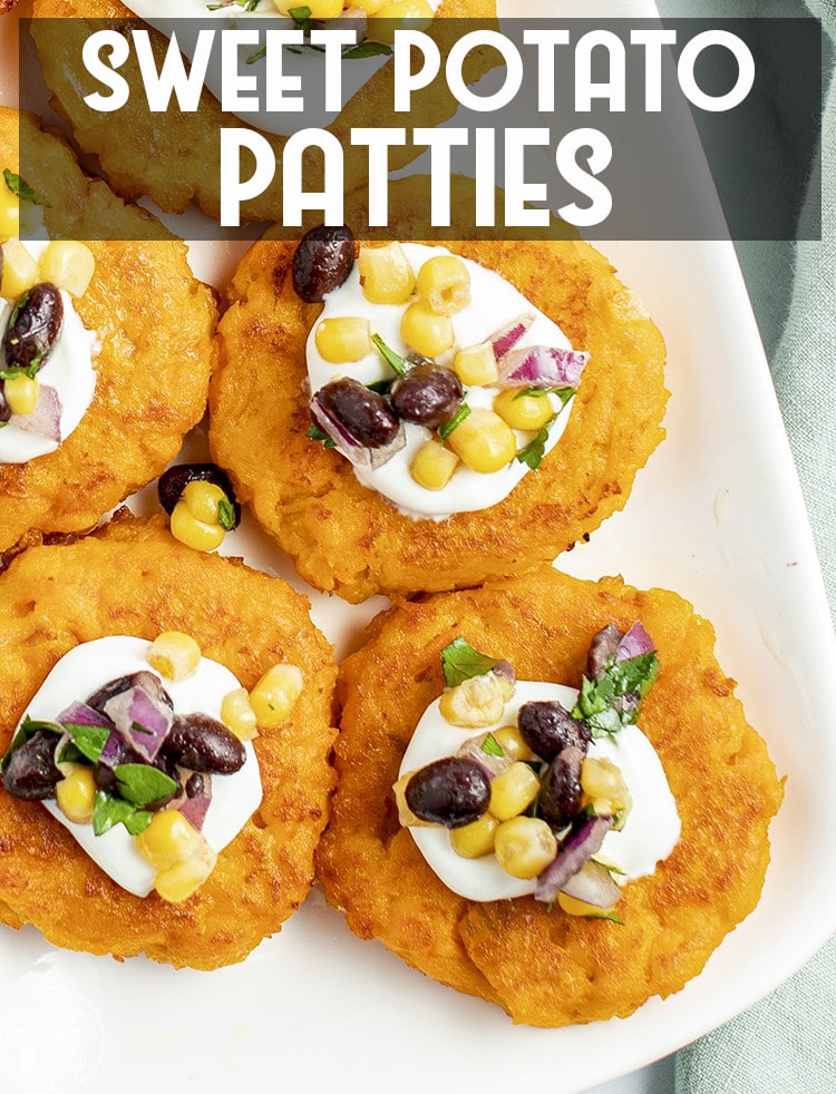 These sweet potato patties are mashed into crispy flavorful patties, that are perfect for a vegetarian meal or side dish.