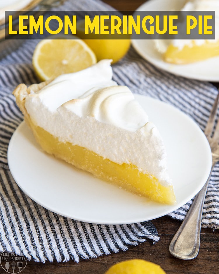 This Lemon meringue pie is the best with a sweet and tart lemon custard filling topped with the best fluffy lightly browned meringue.