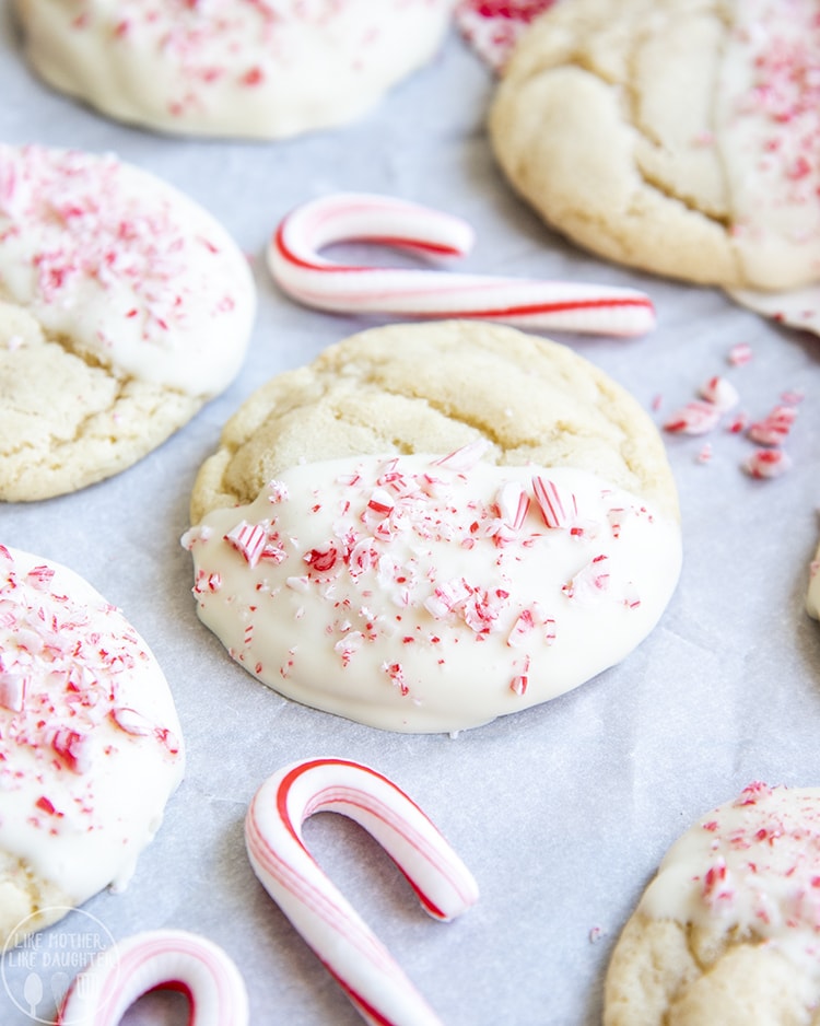 white chocolate peppermint cookies