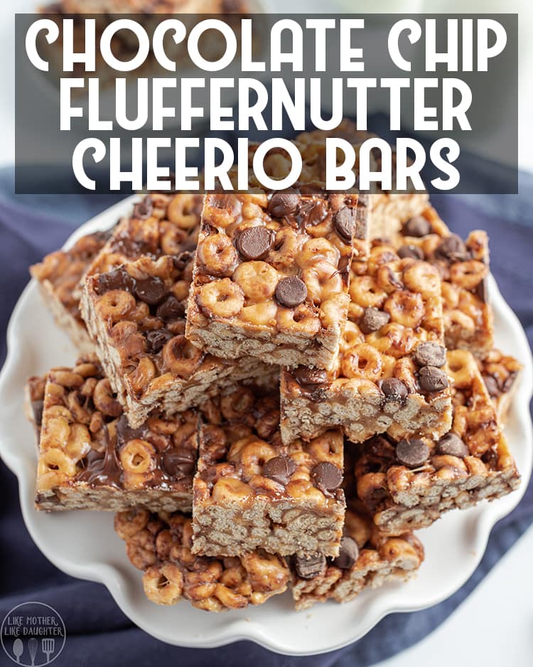 Chocolate Chip Fluffernutter Cheerio Bars - LMLDFood